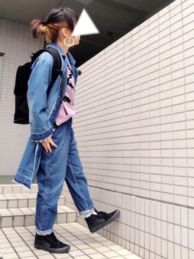 「スプリングSENSEOFPLACE」｜「アイテム（デニムジャケット）」を使った、youkiさん（レディース・158cm）の春コーディネート