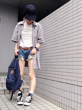 「EVRIS（エヴリス）のアイテム（リング）」を使った、youkiさん（レディース・158cm）の夏コーディネート