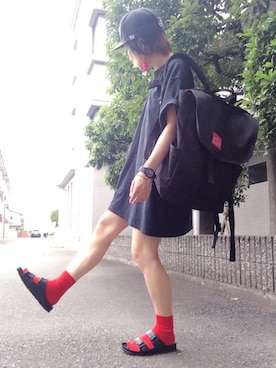 「Handmade（ハンドメイド）のアイテム」を使った、youkiさん（レディース・158cm）の夏コーディネート