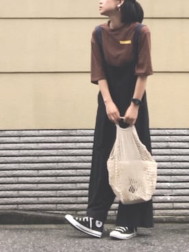 「cawaii（カワイイ）のアイテム（オールインワン・サロペット）」を使った、youkiさん（レディース・158cm）の夏コーディネート