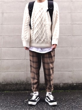 「白ソックス」｜youkiさん（レディース・158cm）の冬コーディネート