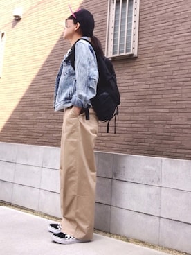 「MARVEL（マーベル）のアイテム（帽子）」を使った、youkiさん（レディース・158cm）の春コーディネート