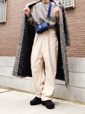 「SUGAR BISKET（シュガービスケット）のアイテム（その他アウター）」を使った、youkiさん（レディース・161cm）の冬コーディネート