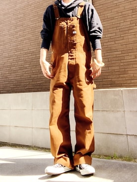 「GOLDY（ゴールディ）のニュアンス カーブ アシンメトリー イヤリング（イヤリング）」を使った、youkiさん（レディース・161cm）の春コーディネート