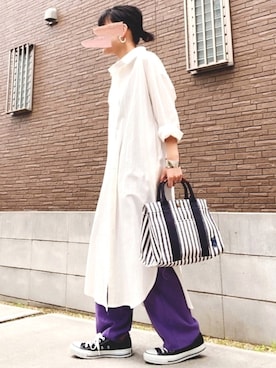 「petitcro（プティクロ）のpetitcro  ワイドバングル PCKB1901001（バングル/リストバンド）」を使った、youkiさん（レディース・161cm）の春コーディネート