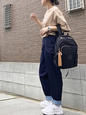 「petitcro（プティクロ）のpetitcro  ワイドバングル PCKB1901001（バングル/リストバンド）」を使った、youkiさん（レディース・161cm）の春コーディネート