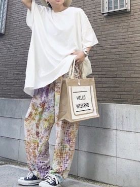 「petitcro（プティクロ）のpetitcro  ワイドバングル PCKB1901001（バングル/リストバンド）」を使った、youkiさん（レディース・161cm）の春コーディネート