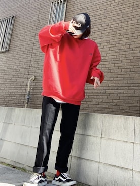 「M nort（エムノート）のアイテム（パンツ）」を使った、youkiさん（レディース・161cm）の冬コーディネート