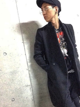 「HARE」｜「アイテム（ナイロンジャケット）」を使った、富澤雄生さん（メンズ・178cm）の春コーディネート