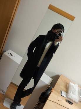 「BEAUTY&YOUTH UNITED ARROWS」｜「アイテム（チェスターコート）」を使った、TAKUYAさん（メンズ・172cm）の冬コーディネート