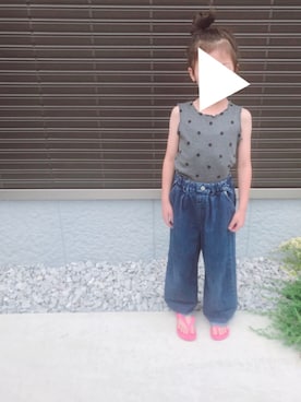 「kids」｜「アイテム（ビーチサンダル）」を使った、tonco.さん（キッズ・120cm）の夏コーディネート