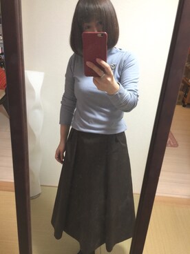 「UNTITLED（アンタイトル）のアイテム（スカート）」を使った、あやまろさん（レディース・164cm）の冬コーディネート