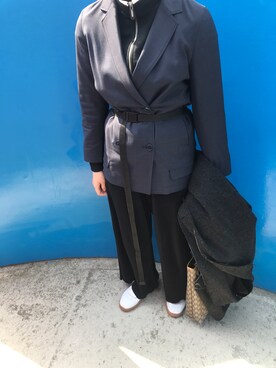 「FACTOTUM（ファクトタム）のアイテム（その他アウター）」を使った、erinaさん（レディース・162cm）の春コーディネート