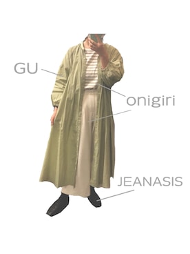 「JEANASIS（ジーナシス）のアイテム（バレエシューズ）」を使った、okaさん（レディース・158cm）の春コーディネート