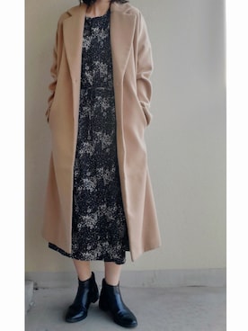 「URBAN RESEARCH（アーバンリサーチ）のアイテム（チェスターコート）」を使った、Tomoさん（レディース・158cm）の秋コーディネート