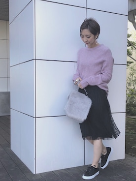 「ピンクセーター」｜akiyanaさん（レディース・163cm）の秋コーディネート