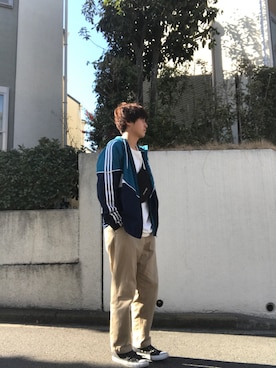 「adidas SB（アディダススケートボーディング）のアイテム（ナイロンジャケット）」を使った、kakuさん（メンズ・178cm）の冬コーディネート
