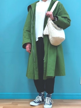 「URBAN RESEARCH（アーバンリサーチ）のアイテム（ノーカラージャケット）」を使った、のりまきさん（レディース・159cm）の春コーディネート