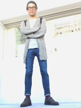 「デニスラ」｜英麿さん（メンズ・183cm）の秋コーディネート