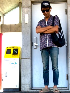 「ripvanwinkle（リップヴァンウィンクル）のアイテム」を使った、英麿さん（メンズ・183cm）の夏コーディネート