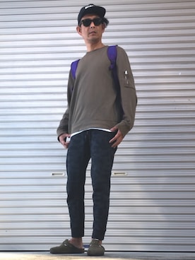 「ripvanwinkle（リップヴァンウィンクル）のアイテム」を使った、英麿さん（メンズ・183cm）の秋コーディネート