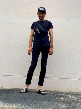 「ripvanwinkle（リップヴァンウィンクル）のアイテム」を使った、英麿さん（メンズ・183cm）の夏コーディネート