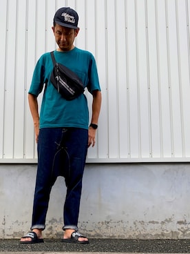 「ripvanwinkle（リップヴァンウィンクル）のアイテム」を使った、英麿さん（メンズ・183cm）の秋コーディネート