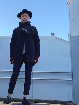 「おじきゅん」｜英麿さん（メンズ・183cm）の冬コーディネート