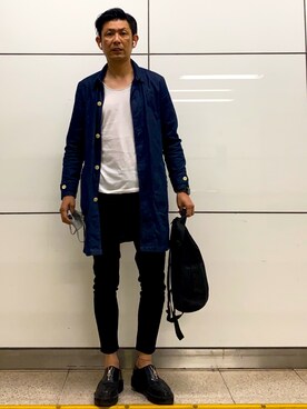 「おじきゅん」｜英麿さん（メンズ・183cm）の春コーディネート