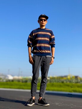 「おじきゅん」｜英麿さん（メンズ・183cm）の春コーディネート