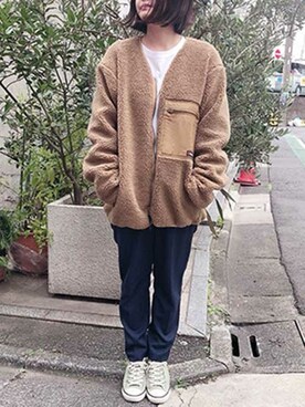 「SILAS（サイラス）のアイテム（ブルゾン）」を使った、bskbckさん（レディース・154cm）の秋コーディネート