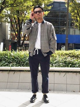 「リバーシブル」｜「アイテム（その他アウター）」を使った、bskbckさん（メンズ・178cm）の秋コーディネート