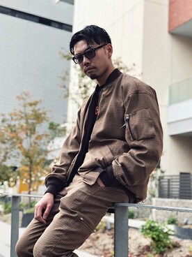 「リバーシブル」｜「アイテム（その他アウター）」を使った、bskbckさん（メンズ・178cm）の秋コーディネート