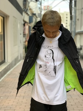 「コラボレーション」｜「アイテム（その他アウター）」を使った、bskbckさん（メンズ・171cm）の冬コーディネート