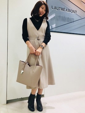 「アイテム（アクセサリー、グリーン系）」を使った、LAUTREAMONT CO. ONLINE SHOP ZOZOTOWNさん（レディース・168cm）の秋コーディネート