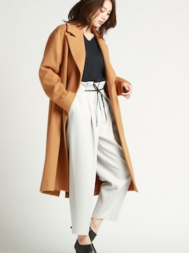 「カラーコート」｜「アイテム（ブーティ）」を使った、LAUTREAMONT CO. ONLINE SHOP ZOZOTOWNさん（レディース・168cm）の秋コーディネート