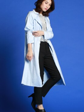 「カラーコート」｜「アイテム（ブーティ）」を使った、LAUTREAMONT CO. ONLINE SHOP ZOZOTOWNさん（レディース・168cm）の秋コーディネート