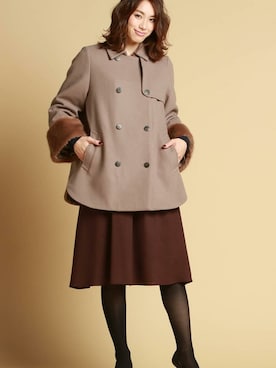 「ギャザー」｜「アイテム（その他アウター）」を使った、LAUTREAMONT CO. ONLINE SHOP ZOZOTOWNさん（レディース・168cm）の冬コーディネート