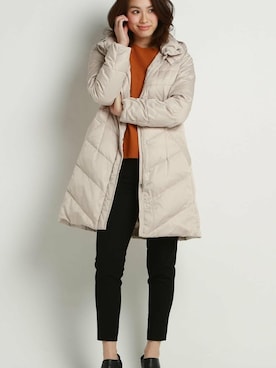 「ダウンコート」｜「アイテム（ブーティ）」を使った、LAUTREAMONT CO. ONLINE SHOP ZOZOTOWNさん（レディース・168cm）の冬コーディネート