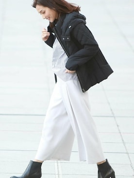 「アイテム（ダウンジャケット/コート、ブルー系）」を使った、LAUTREAMONT CO. ONLINE SHOP ZOZOTOWNさん（レディース・168cm）の冬コーディネート