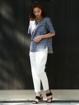 「la.f...」｜「アイテム（サンダル）」を使った、LAUTREAMONT CO. ONLINE SHOP ZOZOTOWNさん（レディース・160cm）の夏コーディネート