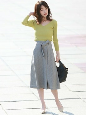 「LAUTREAMONT（ロートレアモン）のアイテム（ニット/セーター）」を使った、LAUTREAMONT CO. ONLINE SHOP ZOZOTOWNさん（レディース・160cm）の夏コーディネート