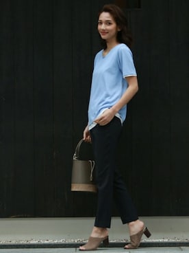 「la.f...」｜「アイテム（サンダル）」を使った、LAUTREAMONT CO. ONLINE SHOP ZOZOTOWNさん（レディース・160cm）の夏コーディネート