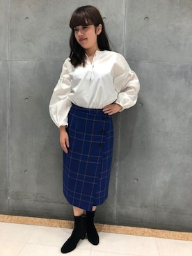 「タータンチェック」｜「アイテム（アクセサリー）」を使った、LAUTREAMONT CO. ONLINE SHOP ZOZOTOWNさん（レディース・160cm）の秋コーディネート