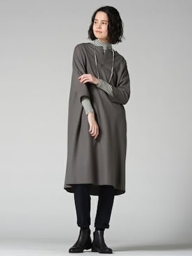 「アイテム（ワンピース/ドレス、グリーン系）」を使った、LAUTREAMONT CO. ONLINE SHOP ZOZOTOWNさん（レディース・173cm）の秋コーディネート