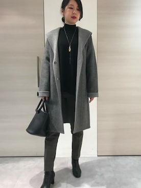 「la.f...」｜「アイテム（ジャケット/アウター）」を使った、LAUTREAMONT CO. ONLINE SHOP ZOZOTOWNさん（レディース・160cm）の冬コーディネート