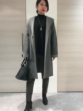 「la.f...」｜「アイテム（ジャケット/アウター）」を使った、LAUTREAMONT CO. ONLINE SHOP ZOZOTOWNさん（レディース・160cm）の冬コーディネート