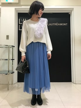 「LAUTREAMONT（ロートレアモン）のアイテム（ニット/セーター）」を使った、LAUTREAMONT CO. ONLINE SHOP ZOZOTOWNさん（レディース・160cm）の冬コーディネート