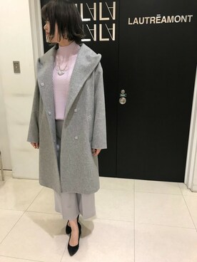「LAUTREAMONT（ロートレアモン）のアイテム（その他アウター）」を使った、LAUTREAMONT CO. ONLINE SHOP ZOZOTOWNさん（レディース・160cm）の冬コーディネート