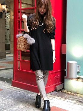 「la.f...」｜「アイテム（パンツ）」を使った、LAUTREAMONT CO. ONLINE SHOP ZOZOTOWNさん（レディース・160cm）の冬コーディネート
